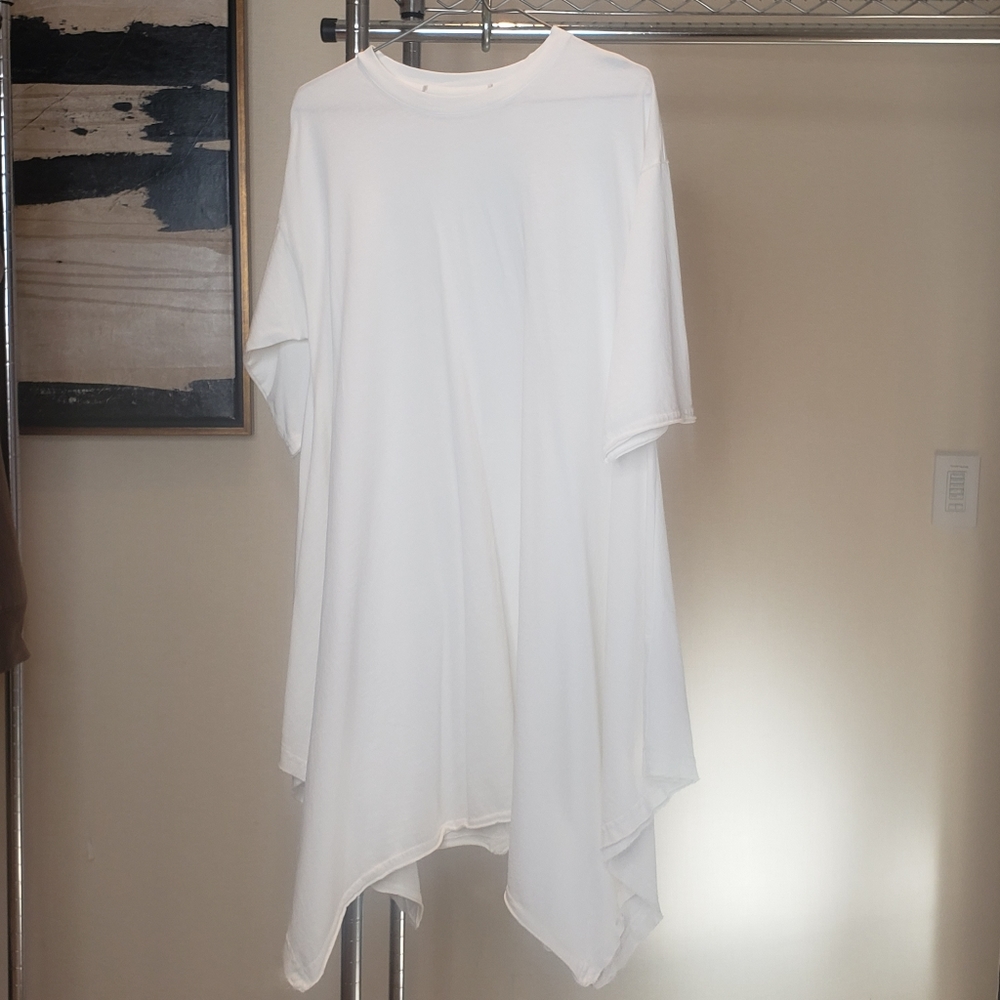 Free People White Cotton Tunic Dress XS